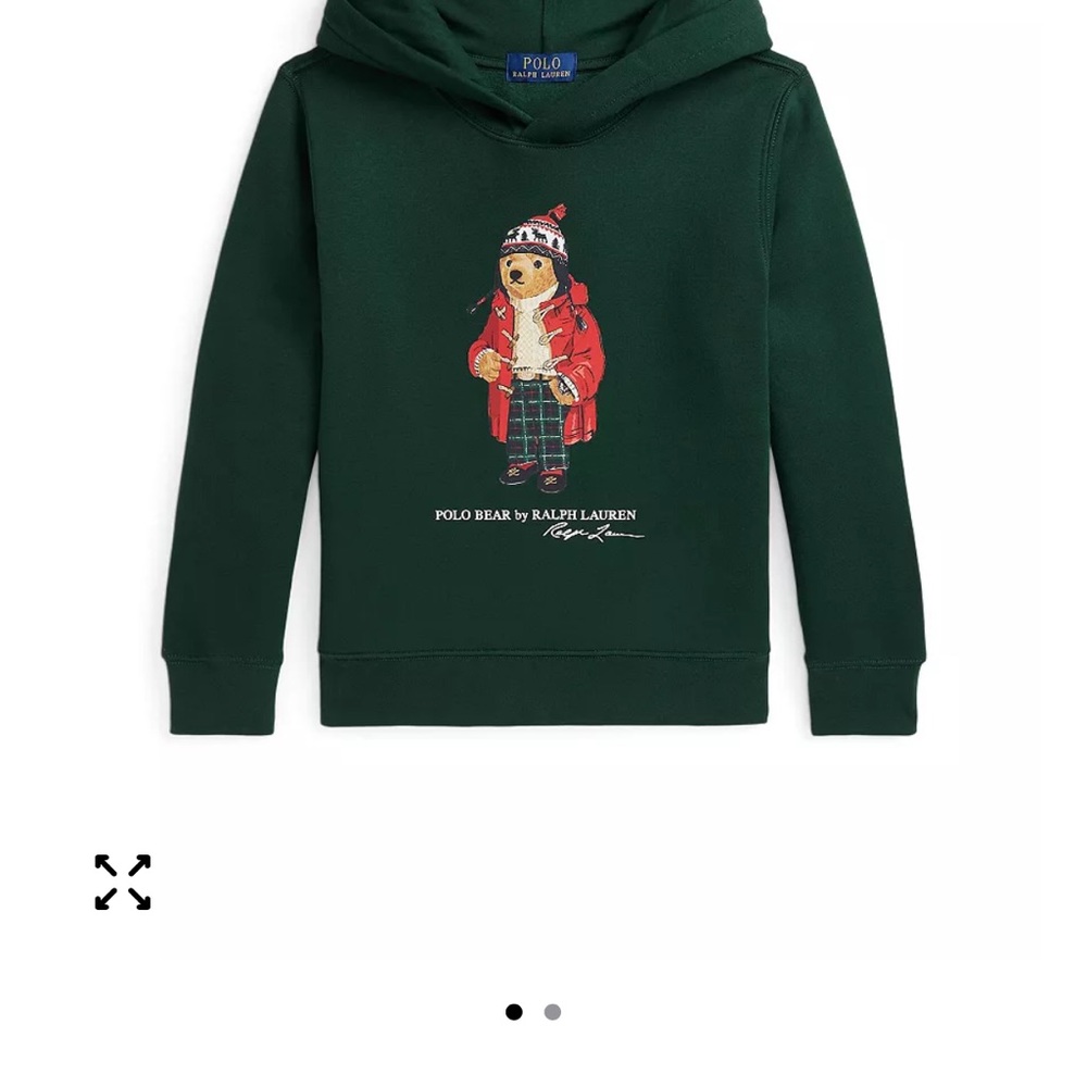 Ralph Lauren Forest Green Sweatshirt with Bear Motif